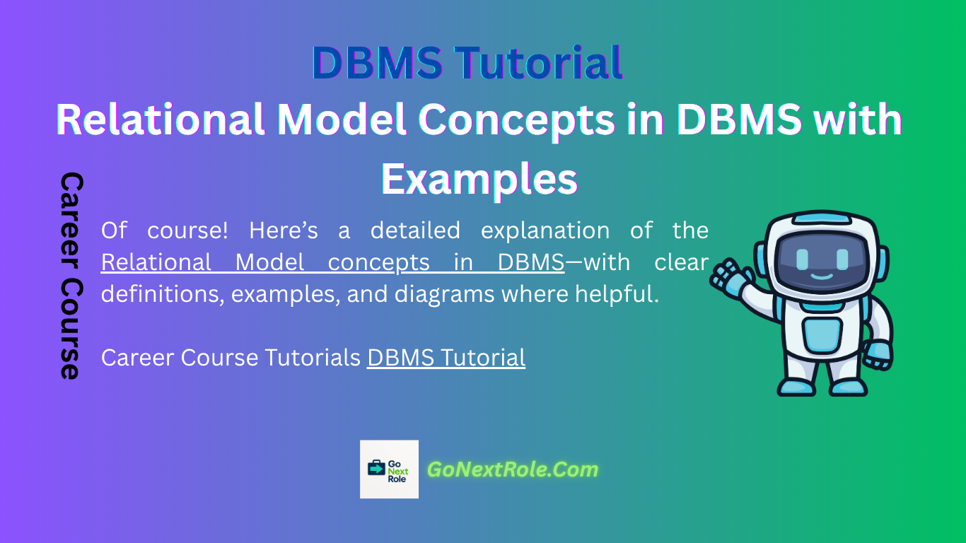 Relational Model Concepts in DBMS with Examples